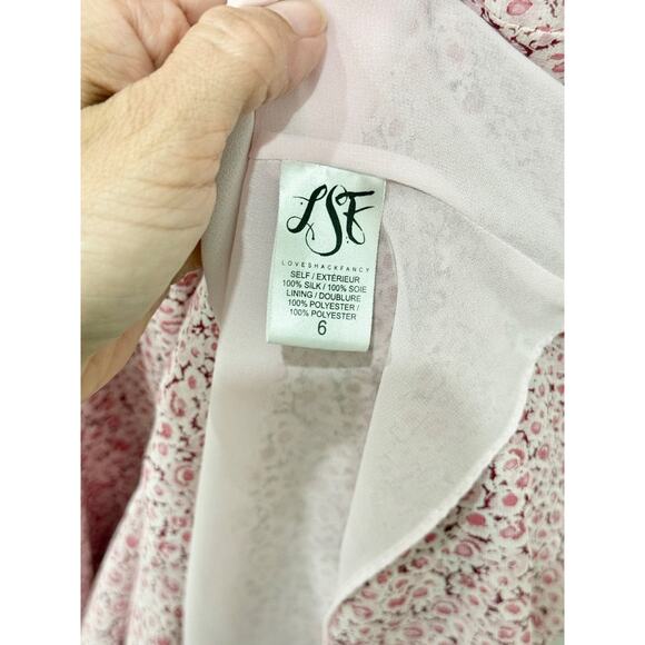 Loveshackfancy Evelyn Off the Shoulder Floral Maxi Sundress Pink Women's Size 6 - Picture 6 of 6